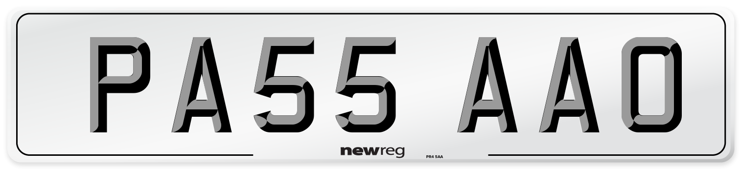 PA55 AAO Number Plate from New Reg
